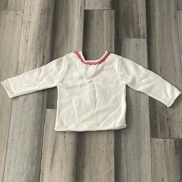 TKS Basics Child's Pullover Sweater Size 24 Months White Sweater Mittens Design - Picture 2 of 7